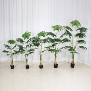 DKB High Quality Artificial Fan Palm <b>Tree</b> Leaves Artificial Chinese Fan Palm <b>Tree</b> Artificial Fan Palm <b>Tree</b> for Home Decoration - Product Image 1