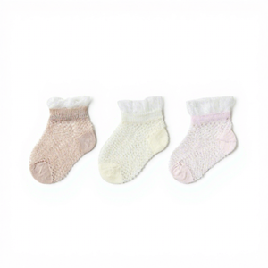 Calcetines de algodón suave transpirables de verano para recién nacidos y niños pequeños 0-3T lindo diseño de volantes de princesa para bebés y niñas - Product Image 5