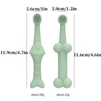 Lot de brosses à dents auto-nettoyantes en silicone en forme d'os pour animaux de compagnie – Kit de soins bucco-dentaires doux pour chiens et chats