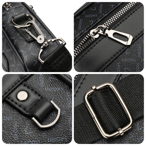 Sacs à bandoulière en <span class=keywords><strong>cuir</strong></span> PU personnalisés tendance, sacs à bandoulière décontractés de haute qualité vintage, sacs à bandoulière imperméables de luxe pour hommes avec logo - Product Image 4