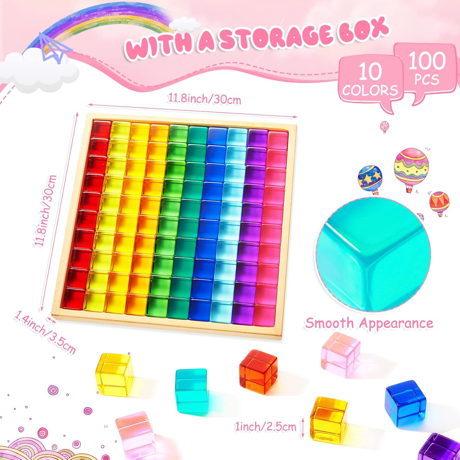 100 grains 10 color-square