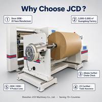 Machine de découpe et de rembobinage automatique pour papier kraft, étiquettes adhésives, rouleaux jumbo en petits rouleaux, contrôlée par PLC informatisé