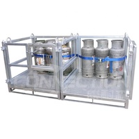 Cages de stockage personnalisées en treillis métallique empilable pour bouteilles de gaz GPL, propane, oxygène, pour chariot élévateur