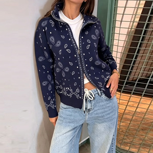 <span class=keywords><strong>Cardigan</strong></span> Casual Jacquard per <span class=keywords><strong>Donna</strong></span> <span class=keywords><strong>con</strong></span> Collo Alto, <span class=keywords><strong>Cerniera</strong></span> e Tasche, Maglione Lavorato a Maglia <span class=keywords><strong>con</strong></span> Stampa, <span class=keywords><strong>Cardigan</strong></span> Vintage a Maniche Lunghe <span class=keywords><strong>con</strong></span> <span class=keywords><strong>Cerniera</strong></span> - Product Image 1