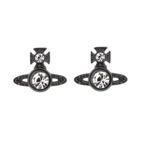 Pendientes de Saturno Clásicos de la Reina de la Moda Vivienne, con Circonita, Cobre, Estilo Lujoso y Elegante, Combinan con Todo, Joyería para Mujer - Product Image 5