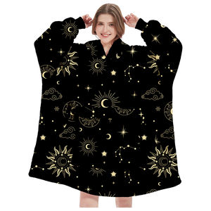 Chine usine unisexe surdimensionné sherpa couverture à capuche personnaliser impression confortable chaud extérieur à capuche couverture pour hommes - Product Image 1