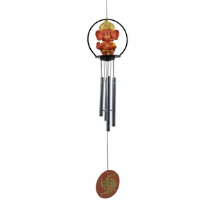 Ganesh 90MM Wind <b>Chime</b> PVC/ABS Material Modern Decorative Hanging <b>Bell</b> Spiritual Feng Shui Home Office Decor - Product Image 1