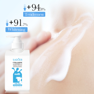 OEM ODM SADOER Marque privée Lait corporel éclaircissant biologique à la céramide Exfoliation profonde Peau lisse Crème rafraîchissante - Product Image 5