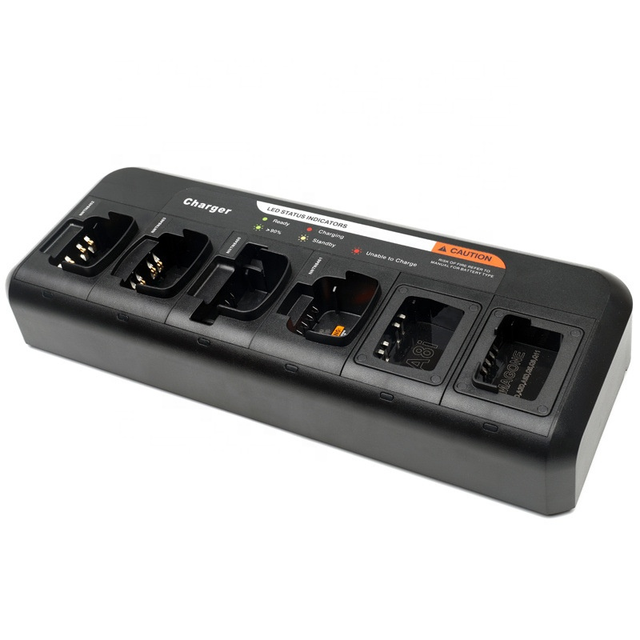 NNTN6908 Radio Multi-unit Charger 6-slot Desktop Charger for Motorola MTP810 MTP830S MTP850 MTP850S MTP870 Walkie Talkie