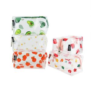 Customized Printing logo Transparent Waterproof Clear Plastic Travel Makeup Bags Large PVC Make up Pouch Cosmetic Bag for Girls - Product Image 4