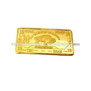 2016 Hoge Kwaliteit Herdenkingsmunt Custom Made Metal Gold Clad Plated Wolfraam Bar 1 Oz 24K Pure Gold Bullion Bars