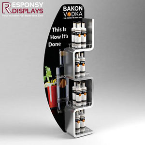 Espositore da pavimento in legno multistrato stile rustico mensola per liquori Vintage whisky bottiglia di supporto per vendita al dettaglio di enoteca - Product Image 4