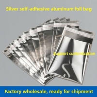 Sacs en aluminium auto-adhésifs épais et opaques avec fermeture à glissière pour accessoires de cartes, emballage de boîtes mystères, qualité alimentaire XHT-LBD