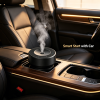 Diffuseur d'arômes de voiture portable de luxe en métal USB rechargeable sans eau avec logo personnalisé