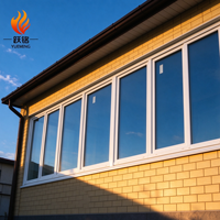 Fenêtre coulissante en PVC double vitrage trempé, ventilation directe usine pour balcon intérieur/extérieur
