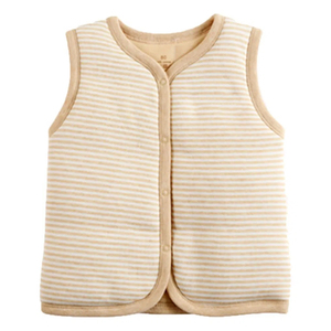 Primavera Invierno personalizado bebé niño chalecos algodón cálido botón raya liso recién nacido <span class=keywords><strong>blanco</strong></span> para niño infantil acolchado <span class=keywords><strong>chaleco</strong></span> ligero - Product Image 1