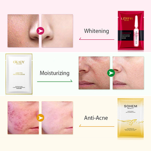 Mascarilla facial de belleza personalizada de fábrica, hoja de <span class=keywords><strong>aloe</strong></span> <span class=keywords><strong>vera</strong></span> natural y vitamina C, mascarilla hidratante con iluminación blanqueadora - Product Image 5
