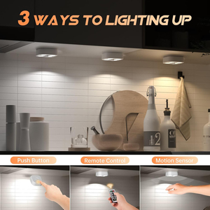 Luces LED Inalámbricas Recargables con Sensor de Movimiento, Luces Nocturnas Magnéticas para Interiores con 3 Modos de Color, Luz Adhesiva para Debajo del Gabinete - Product Image 3