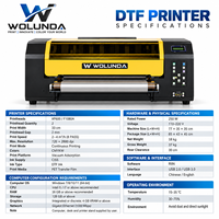 Mesin Printer DTF XP600 Hemat Biaya, Transfer Roll Film 30cm untuk Startup Brand Pakaian, Toko Online, Logo Custom