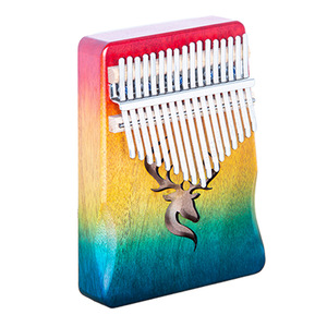 Kalimba de madera de alta calidad con 17 teclas, piano de pulgar de madera maciza para principiantes, instrumento musical. - Product Image 1