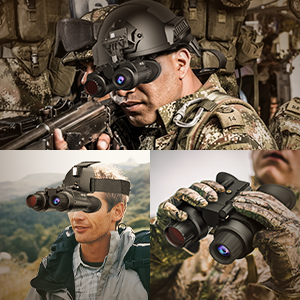 NV8310 Lunettes de vision nocturne infrarouge NVG brevetées à vision réglable et rabattable pour la chasse - Product Image 2