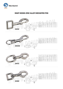 Mousqueton en alliage de zinc moulé sous pression <span class=keywords><strong>PO6</strong></span> avec déclencheur à boulon et anneau pivotant ou fixe, en acier inoxydable nickelé, pour laisse de chien - Product Image 6