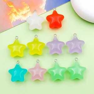 Resin 3D <b>Star</b> Pendant Ornaments For DIY Jewelry Accessories Colorful <b>Glow</b> <b>In</b> <b>Dark</b> Five Pointed <b>Star</b> Charms Size 1 - Product Image 1