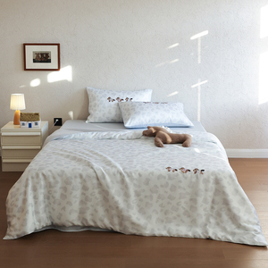 Ensemble de literie Fanno Premium Lenzing Ten Cel, motif mignon de cheval bouffant, 100% lyocell, doux et soyeux, respirant, ensemble de housse de <span class=keywords><strong>couette</strong></span> 4 pièces - Product Image 1
