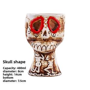 كوب بيرة وكوكتيل سيراميك بتصميم قراصنة هاواي عتيق وإبداعي، هدية فريدة وغريبة بطابع ريترو - Product Image 6