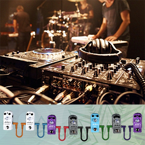 Cable de parche para guitarra de 12 <span class=keywords><strong>pulgadas</strong></span>, Cable negro para guitarra, Pedal de 1/4 <span class=keywords><strong>pulgadas</strong></span>, ángulo recto TS - Product Image 4