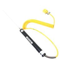 Thermomètre de type aiguille, thermomètre de type K, thermocouple pointu à brancher de type K, thermocouple à pénétration, longueur de sonde personnalisable