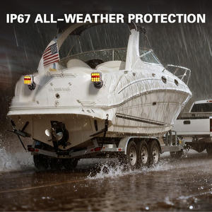 Feux de signalisation de freinage à LED magnétiques réglables rechargeables 12V 24V pour camions, bateaux, véhicules de loisirs, caravanes - Product Image 5