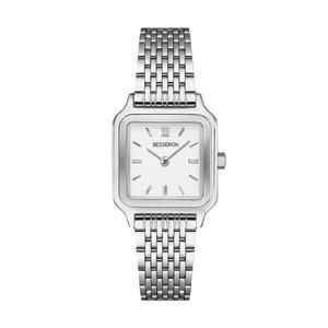 Montres élégantes pour femmes Besseron 26*34mm, mouvement à quartz japonais en acier inoxydable massif à 9 maillons, logo personnalisé, pour cadeau - Product Image 4