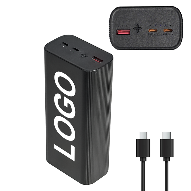 High Capacity 30000mAh Portable Aluminum Alloy Laptop Power Bank 65W PD22.5W Quick Charge Power Station