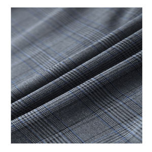 Veste de costume simple boutonnage de style britannique à carreaux gris décontracté pour hommes pour le printemps automne grande taille avec options de personnalisation - Product Image 4