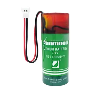 SUNMOON ER26500+1520 No.2 C 3.6V Lithium Batteries For Smart water meter flow meter Gas meter