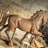 Statue de cheval grandeur nature en pâte polymère, figurine artisanale, prototype religieux pour décoration extérieure