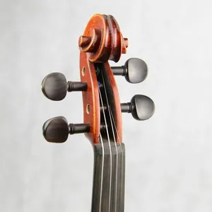 Violín artesanal Master <span class=keywords><strong>Stradi</strong></span>, fondo de arce flameado, tapa de abeto, accesorios de ébano, completo con puente, arco y estuche rígido. - Product Image 3