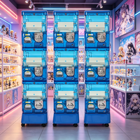 Distributeur automatique de bonbons transparent bleu clair, distributeur automatique de capsules Gacha pour salle de jeux, magasin d'anime