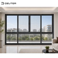 Ventanas Corredizas de Aluminio Resistentes a la Corrosión, con Rotura de Puente Térmico, Gran Apertura, Pantalla de Seguridad, Baja Emisividad, para Cocinas de Apartamentos Modernos