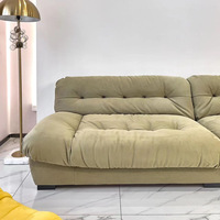 Canapé trois places Yunduo en tissu minimaliste italien, démontable, tons crème, rembourrage en duvet, tissu technique - Vente en gros
