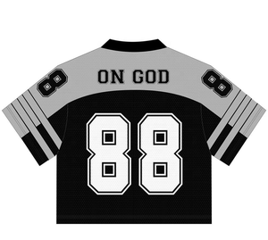 Boş futbol forması örgü düz amerikan futbolu Jersey Hip Hop spor uygulama yetişkinler için spor futbol topu T-shirt/gençlik - Product Image 4