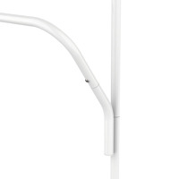 Porte-vêtements double niveau moderne en métal blanc, détachable, avec étagère de rangement pour salle de bain et chambre à coucher