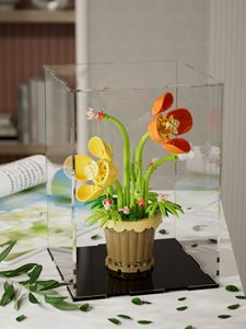 New Sales Decorative Building Block Set Small Particle Potted Sunflower Flowers Plastic DIY Building Toys <b>for</b> <b>Valentine</b> Gift - Product Image 5