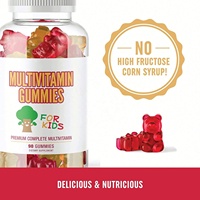 Gummies Multivitaminées OEM pour Enfants, Probiotiques, Vitamines, Zinc, 3 Suppléments Quotidiens Végétaliens, Immunité, Saveur Fraise, Cheveux, Peau, Ongles