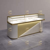 YIZHAN Vitrine de luxe en verre doré pour bijoux Modèle YZ-2 Comptoir de magasin de détail Meubles design pour vitrine de magasin de bijoux