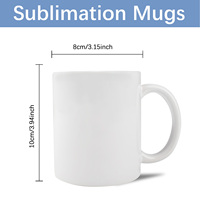 Tasses à sublimation de 11 oz avec boîtes, en gros, tasses à café blanches, tazas para sublimar personalizadas, tasses en céramique vierges, tasses à café