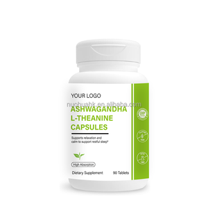 Complément Alimentaire Ashwagandha L-Théanine en Capsules, 90 Comprimés, Soutien à la Relaxation et au Sommeil, Marque Privée - Product Image 1