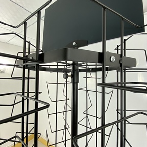 Tùy chỉnh cửa hàng thiệp chúc mừng Thẻ quà tặng bưu thiếp Brochure mặt mô giấy mỹ phẩm túi dây kim loại xoay hiển thị đứng giá - Product Image 2