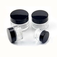 Pots de crème carrés en verre personnalisés de 50ml avec bouchon à vis flacons vides de 30ml 50ml pour les soins de la peau et l'emballage du visage